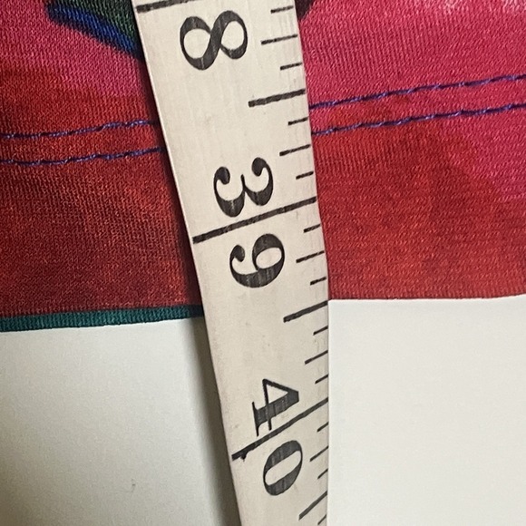 Connected Apparel Dress Womens 6 Multicolor Blue Floral Faux Wrap Stretch Sheath - Picture 12 of 13